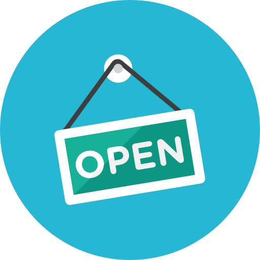 Open Sign Png Hd (white, greenish blue, teal)