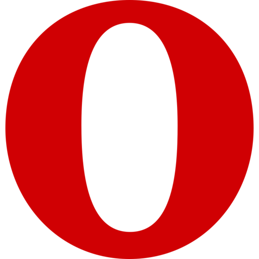 Opera Color Free Png Icon (black, red)