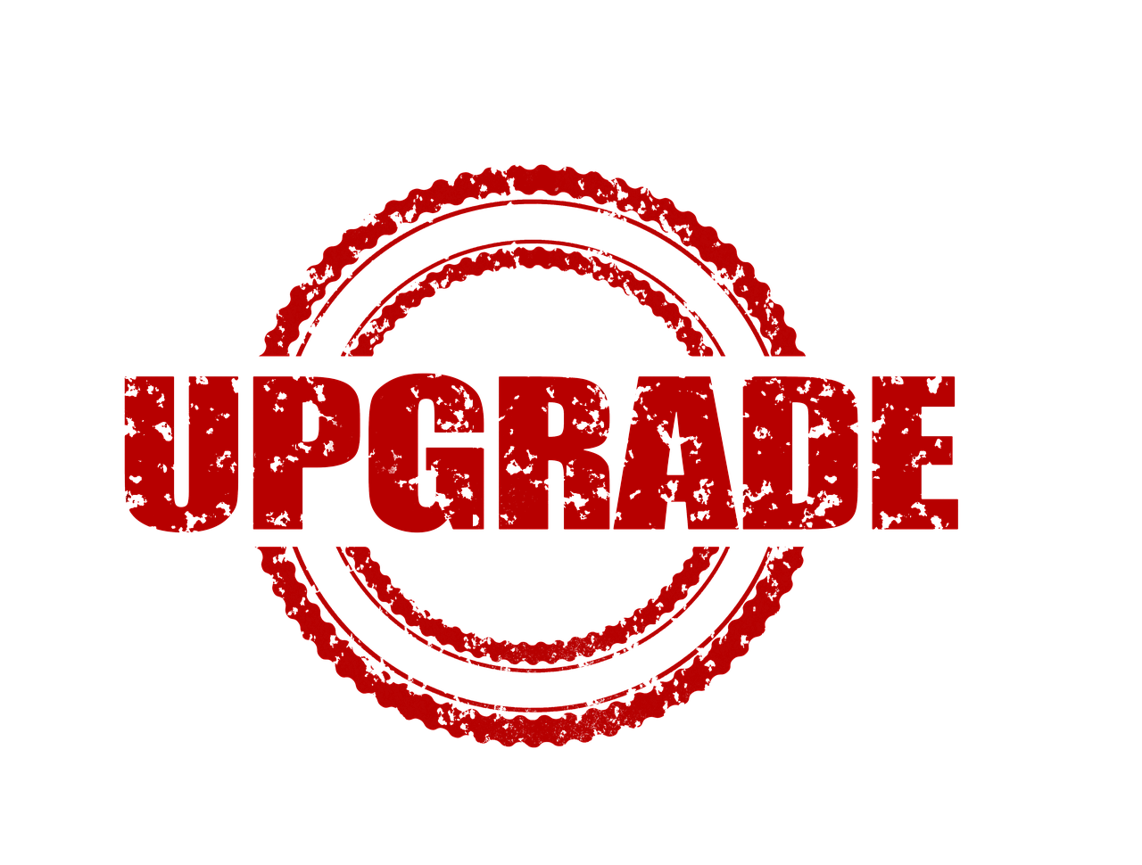 Upgrade Stamp Png (black, maroon)