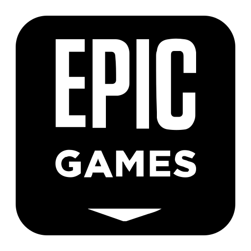 Epic Games Social Media Play Logo Icon Free Png Icon Download (gray, silver, black, white)