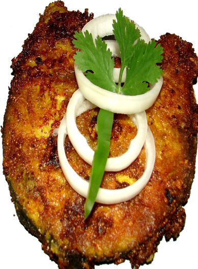 Spicy Fried Fish Transparent Png (black, white, beige)