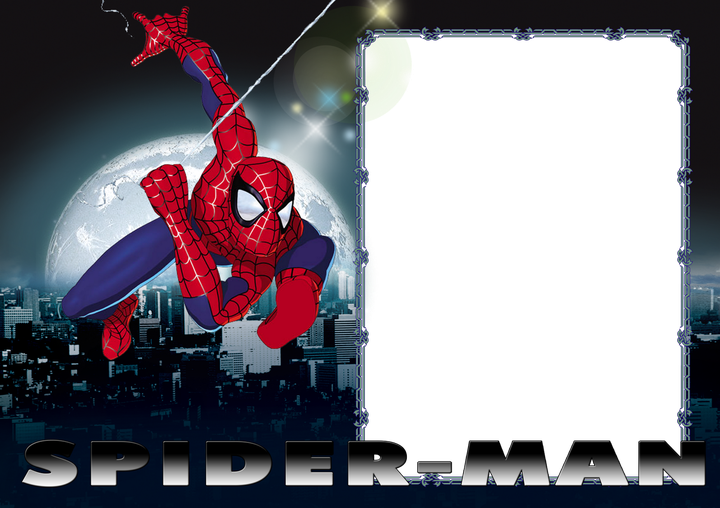 Spider Man Frame Png Image (black)