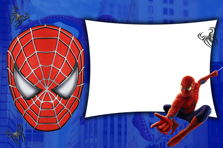 Spider Man Frame Png Transparent (teal, navy, black)