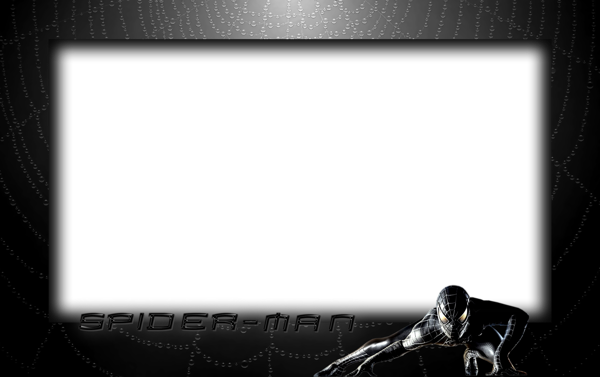 Spider Man Frame Png (black)