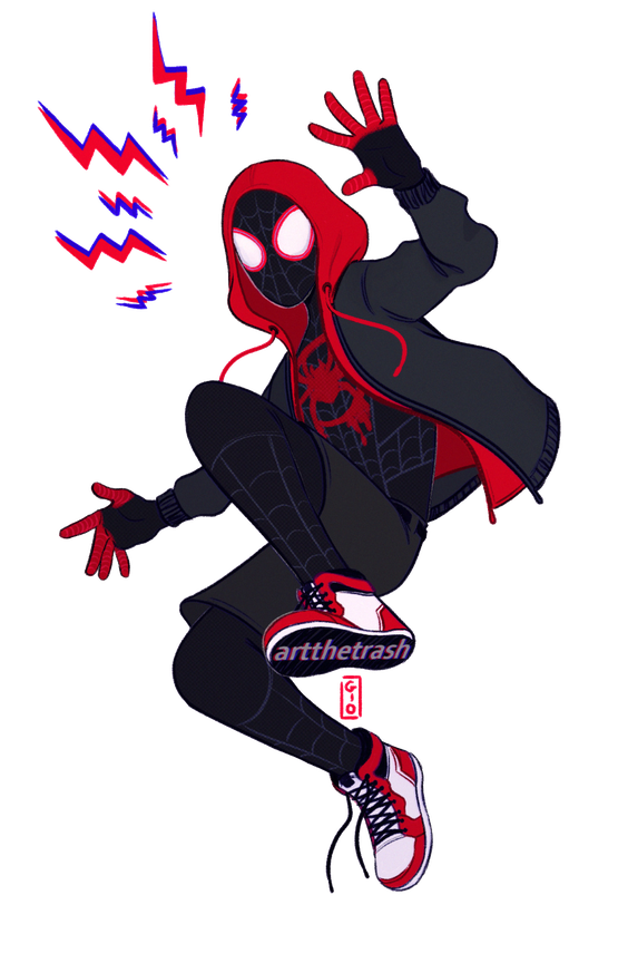 Spider Man Into The Spider Verse Png Background Image (black)