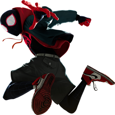 Spider Man Into The Spider Verse Png Free Download (black)