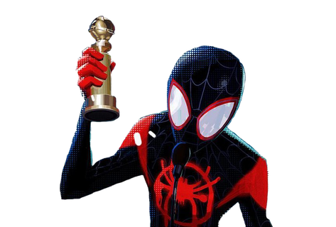 Spider Man Into The Spider Verse Transparent Png (black)