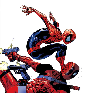 Spiderman And Deadpool Png Hd (black, indigo)