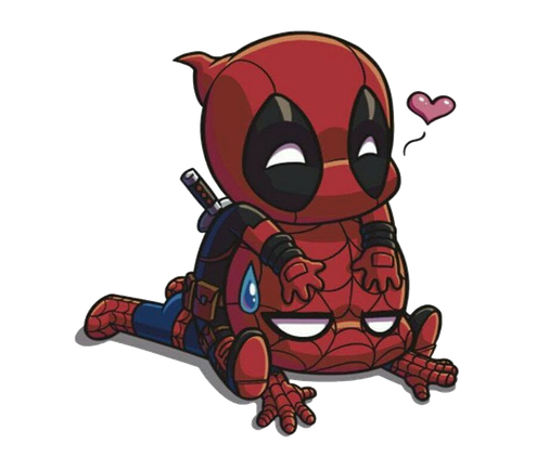 Spiderman And Deadpool Png Pic (black, white, maroon, chocolate)