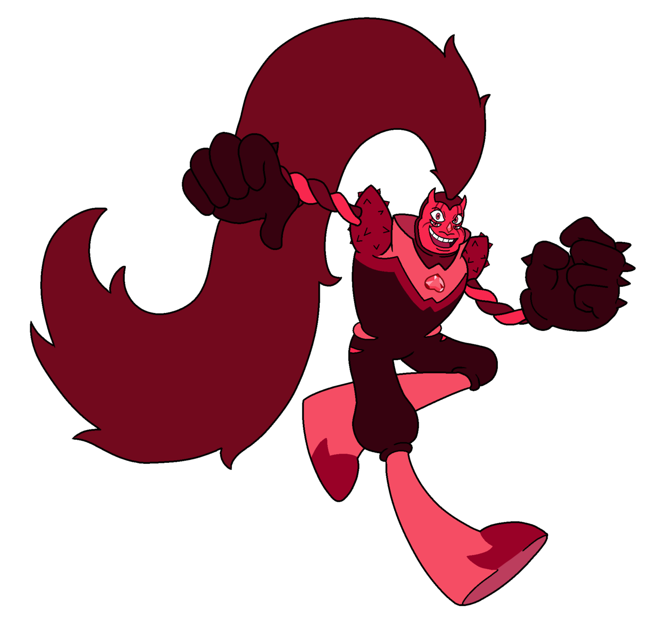 Spinel Steven Universe Cartoon Png Photo (salmon, maroon, black)