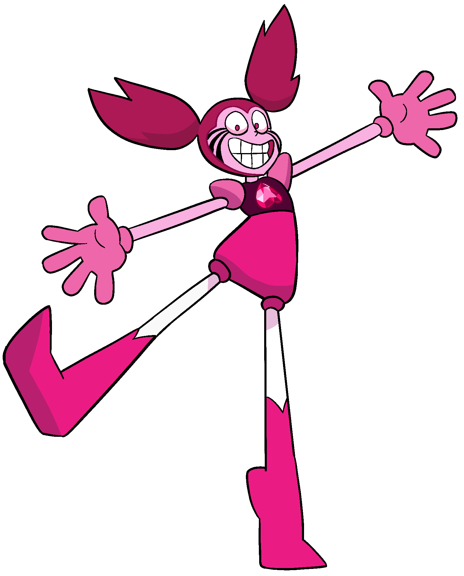 Spinel Steven Universe Cartoon Transparent Png (white, purple, salmon, black)