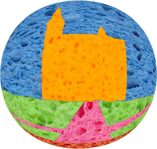 Sponge Ball Png Transparent (orange, black)