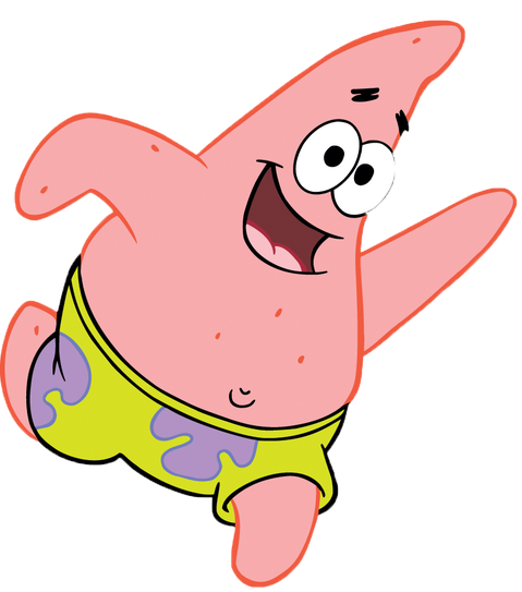 Spongebob Png Photo (pink, gold, black, white)