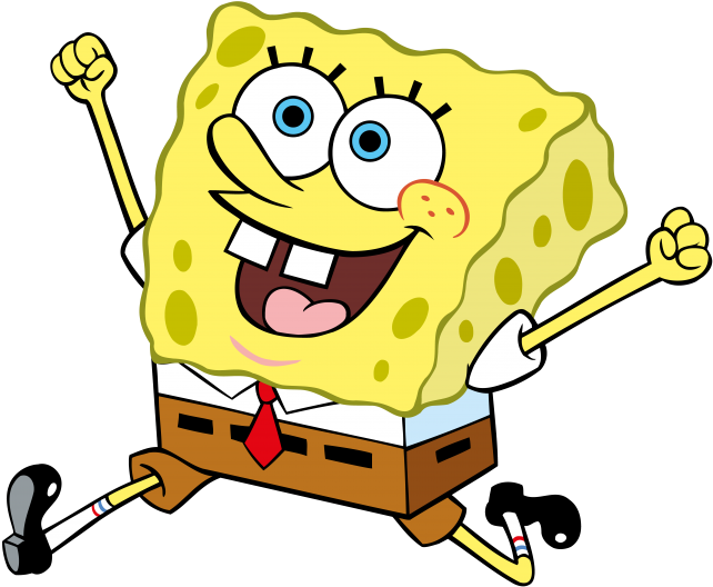 Spongebob Running Png Hd (white, chocolate, black, pink, yellow)