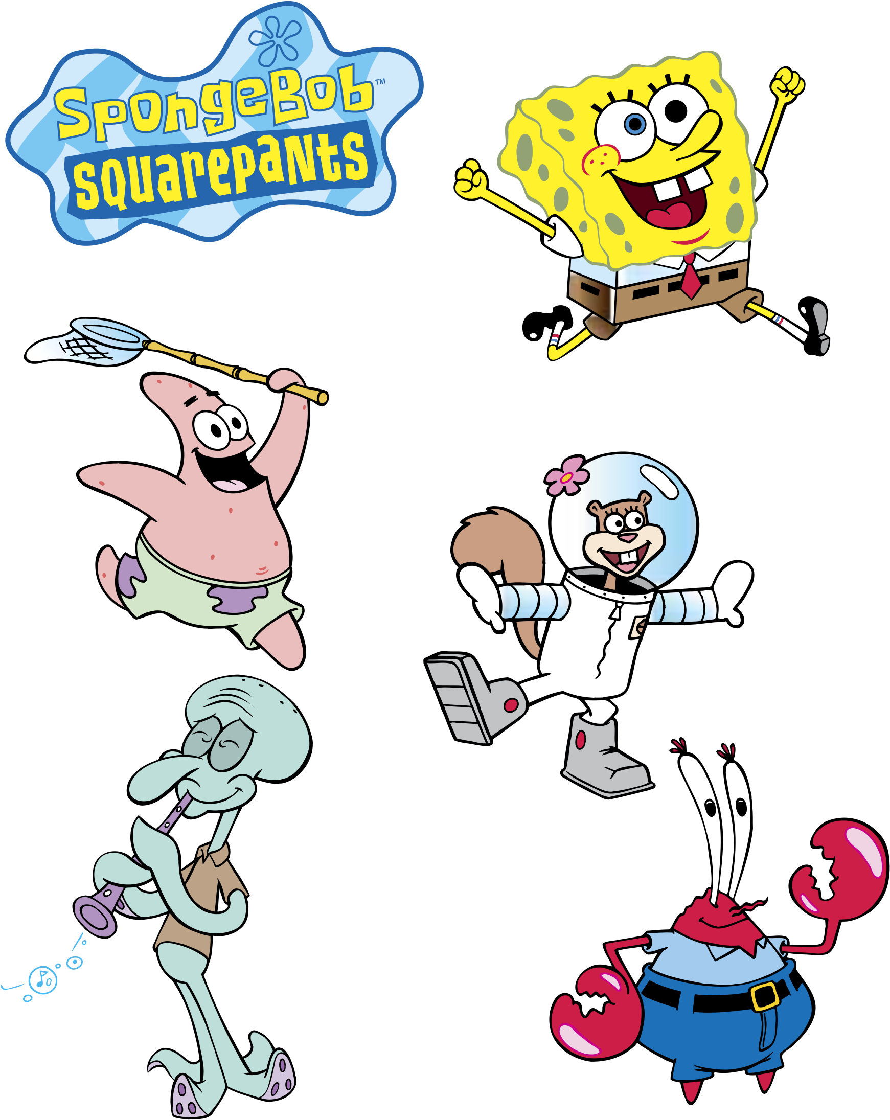 Spongebob Squarepants Nickelodeon Transparent (teal, white, mint, black, pink)