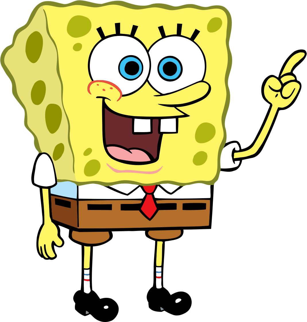 Spongebob Squarepants Png Cutout (chocolate, white, yellow, black, silver)