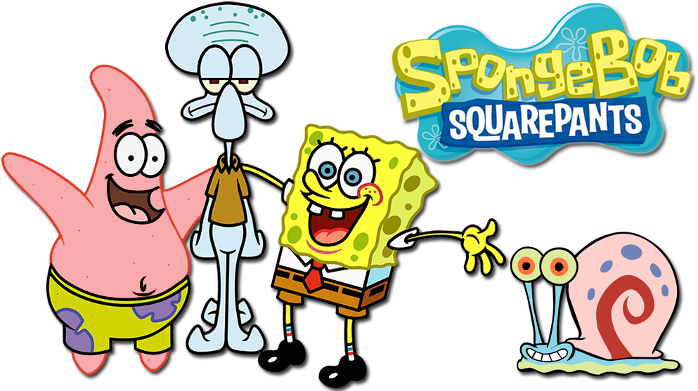 Spongebob Squarepants Png File (black, lavender, pink, yellow)