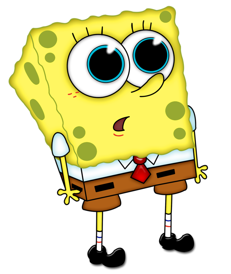 Spongebob Squarepants Png Image File (indigo, white, yellow, black, lavender)