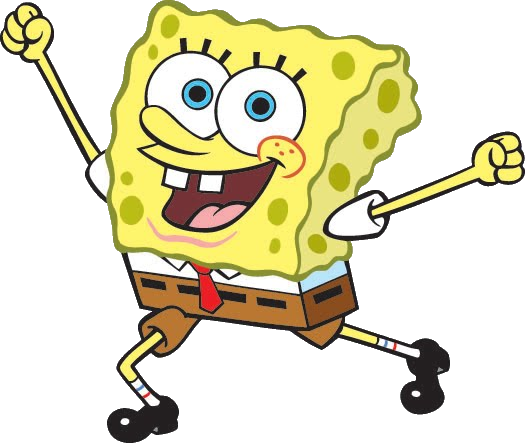 Spongebob Squarepants Png Photo (white, yellow, black, silver, pink)