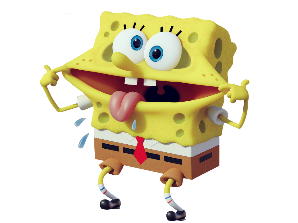 Spongebob Squarepants Png Pic (gold, black, salmon, silver)