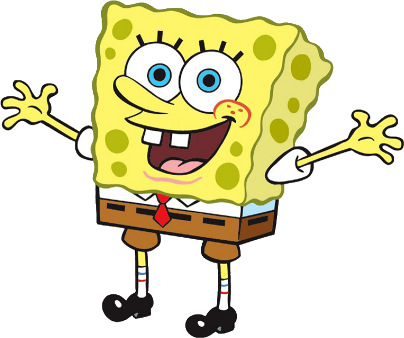 Spongebob Squarepants Png (black, white, yellow, silver)