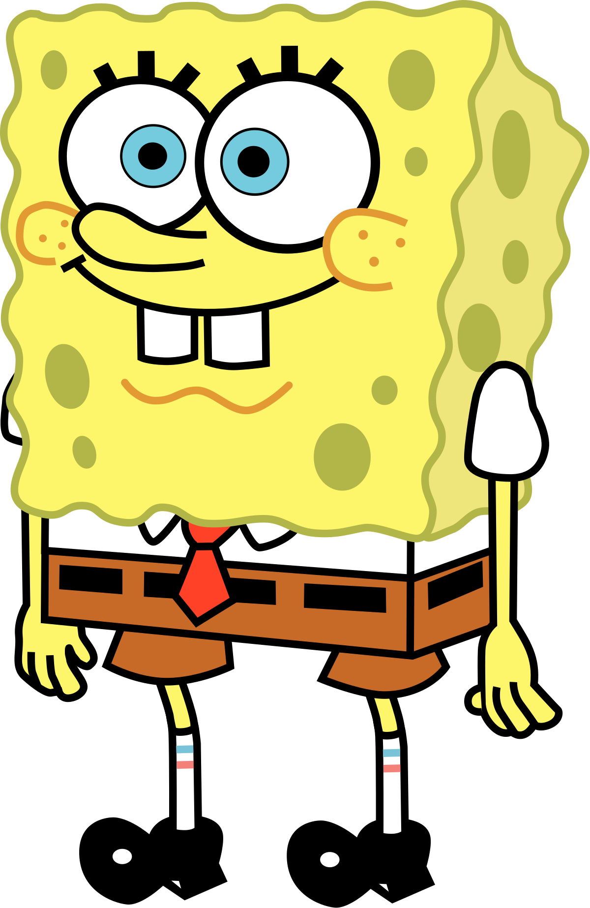 Spongebob Squarepants Transparent (gray, white, yellow, black, pink)