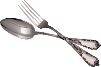 Spoon And Fork Png Transparent Image (white, lavender, gray, black)