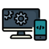 App Development Computer Mobile Settings Cogwheel Icon Free Transparent Png Icon Download Path (teal, black, indigo)