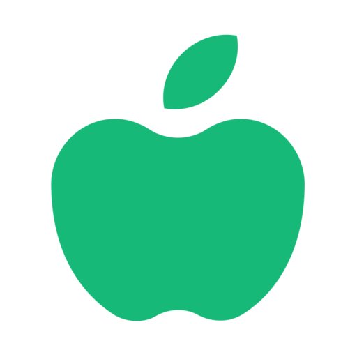 Apple Food Grocery Free Png Icon (black, teal)