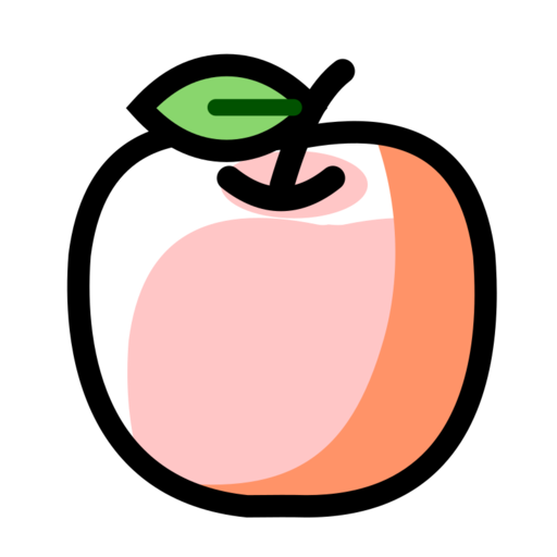 Apple Free Transparent Png Icon Download (pink, salmon, black, white, gray)