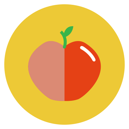 Apple Fruit Healthy Food Icon Free Png Icon Download (chocolate, gold, salmon, black)