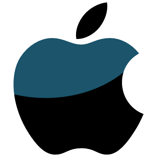 Apple Icon  Free Transparent Png Icon Download (teal, black)