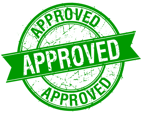 Approved Png Free Download (green, gray, white)