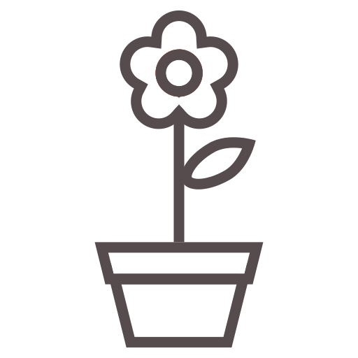 Spring Plant Flower Leaves Garden Nature Pot Icon Free Nobackground Png Icon Download (gray, black, indigo)