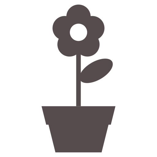 Spring Plant Flower Leaves Garden Nature Pot Icon Free Png Icon Download Path (gray, black)