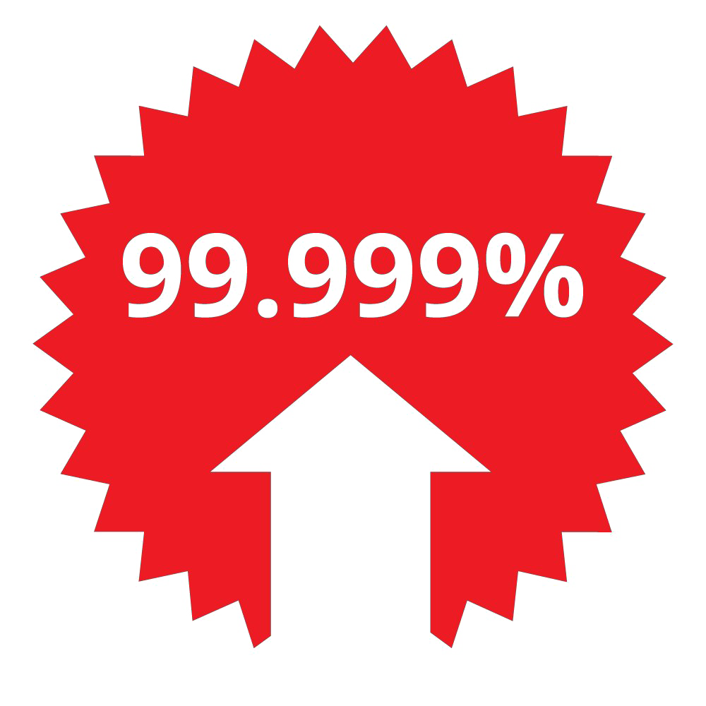 Uptime Guarantee Png Transparent (red, white)