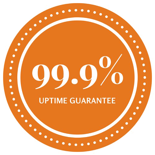 Uptime Guarantee Transparent Background (chocolate, white)