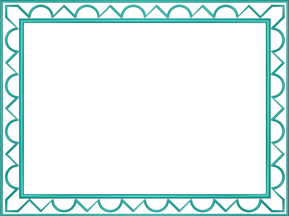 Aqua Border Frame Transparent Background (black)