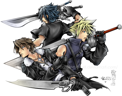 Squall Leonhart Png File (indigo, black)