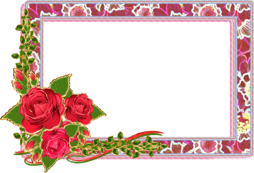 Square Flower Frame Png (lavender, pink, white, silver)