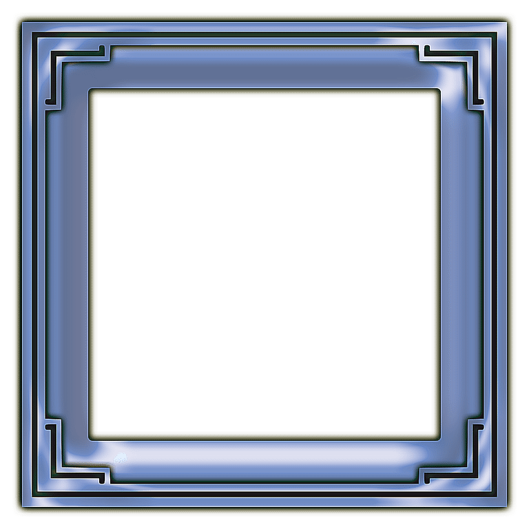 Square Frame Transparent Background (gray, olive)