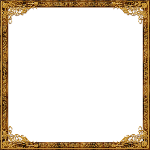 Square Gold Frame Png Hd (black)