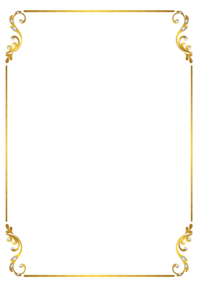 Square Golden Frame Border Png Image (white, beige)