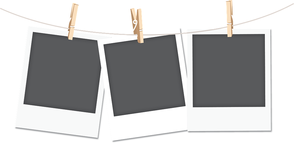 Square Polaroid Frame Png Clipart (black, gray, white)