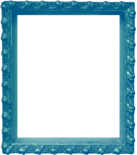 Square Teal Frame Png File (teal, black)