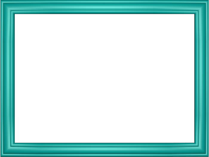 Square Teal Frame Png Free Download (teal, black)