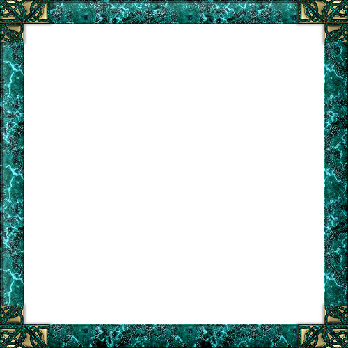 Square Teal Frame Png Image (teal, black)