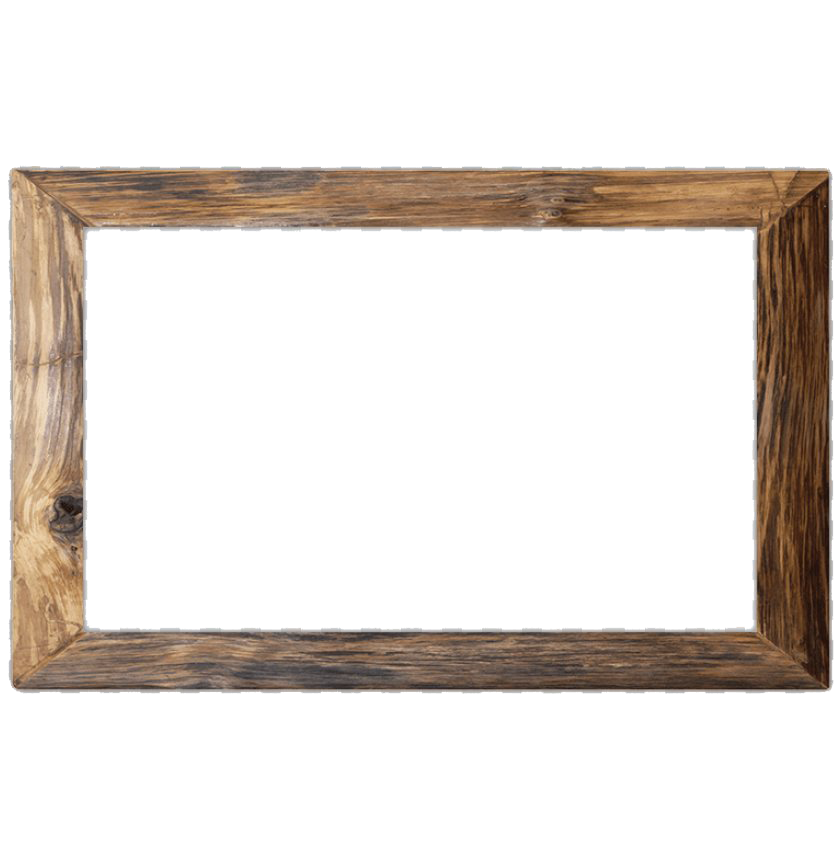 Square Wooden Frame Png Free Image (white)