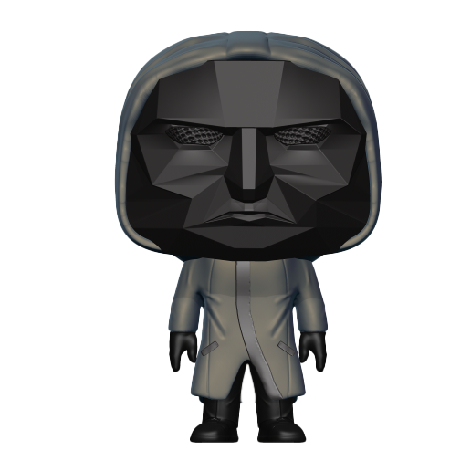 Squid Game Black Mask Png Isolated Image (white, gray, black)