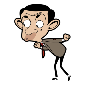 Mr Bean Png Image (gray, pink, black, salmon, white)